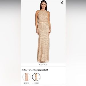 Adrianna Papell Beaded Halter Dress